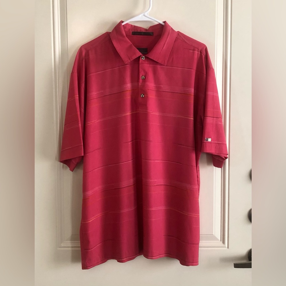 Nike Tiger Woods Collection Golf Polo Shiry Size M Medium Red